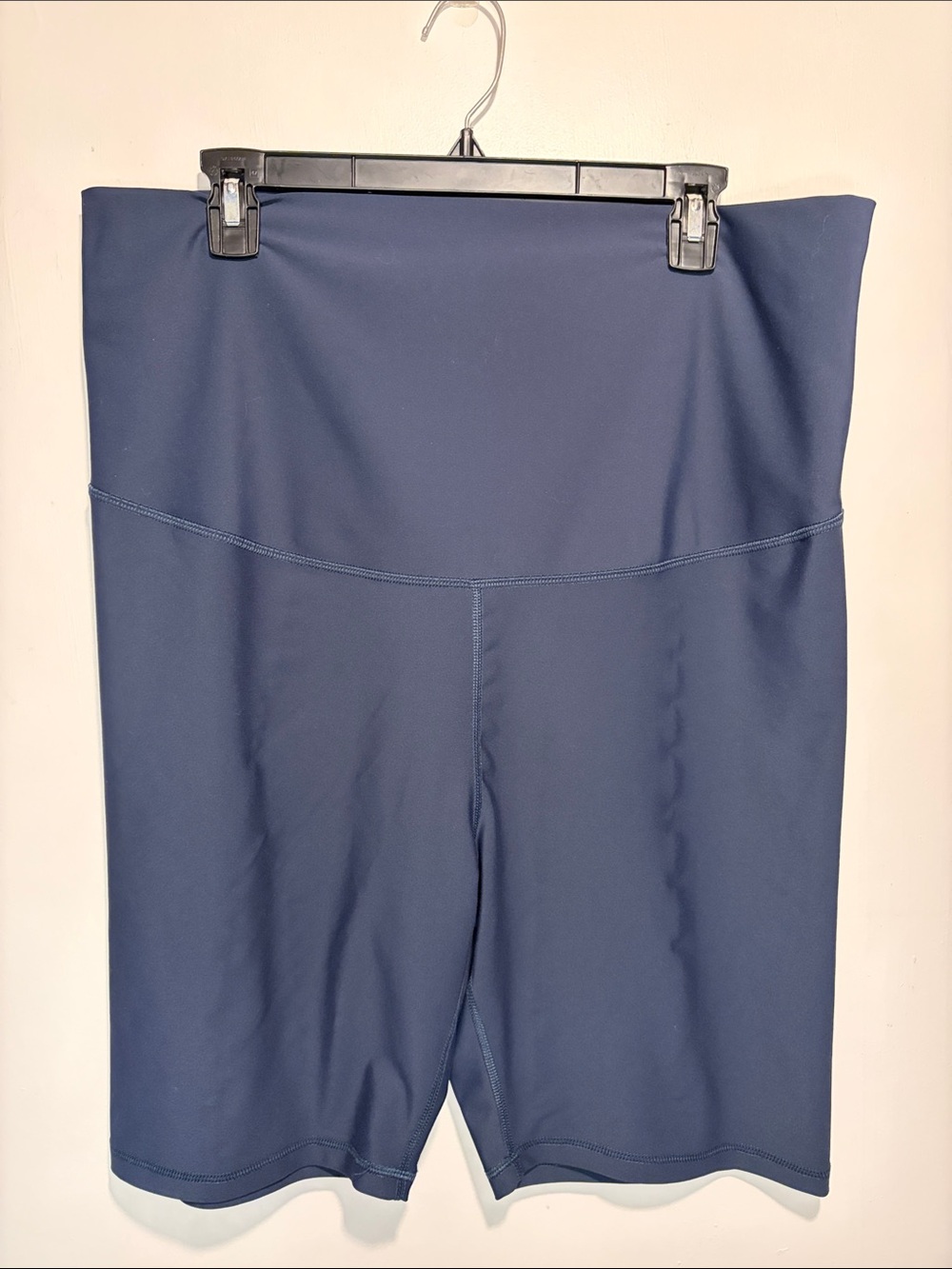 Old Navy Extra High Rise Bike Short Dusk Navy Blue 8” Inseam Size XL